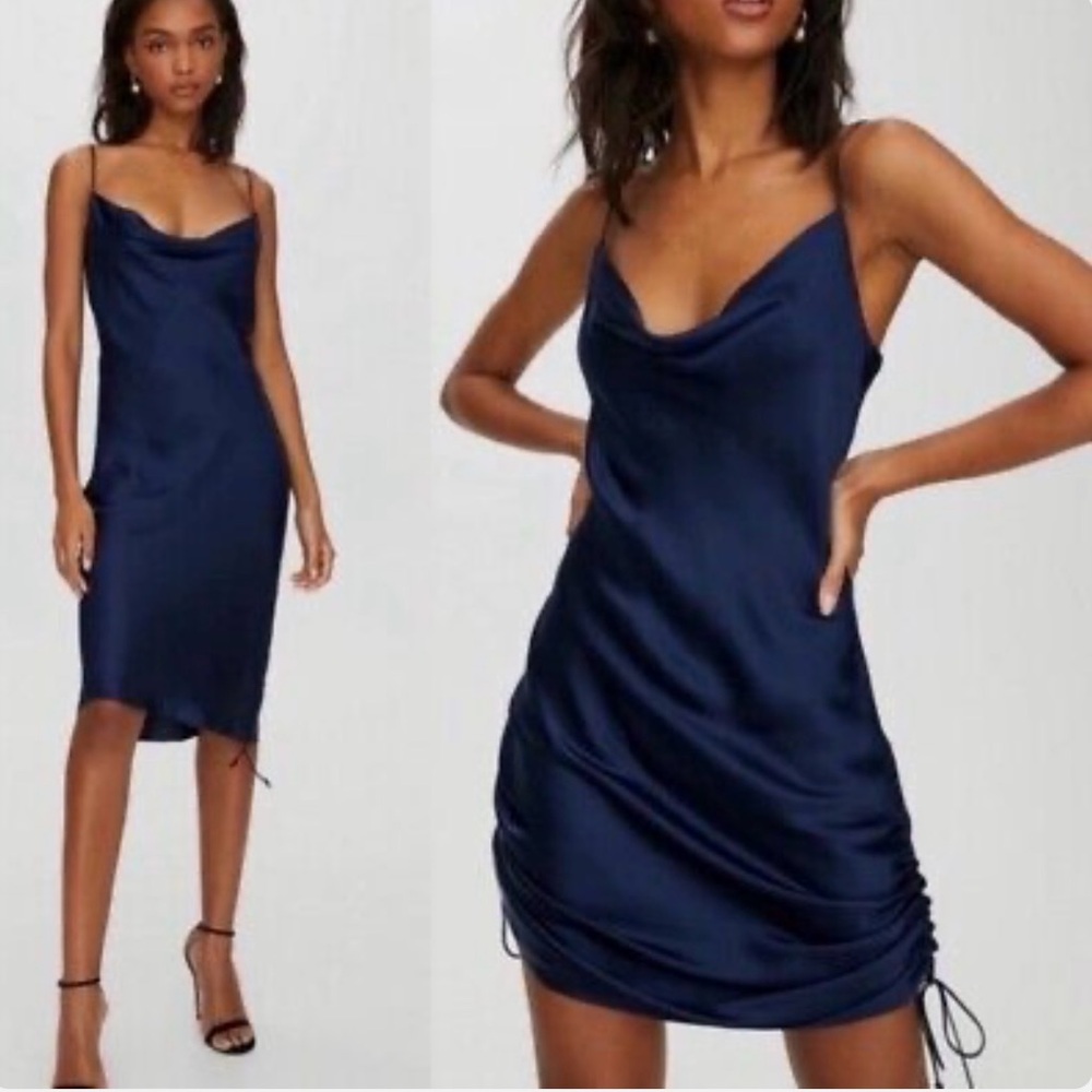 ARITZIA Wilfred Only Ruched Slip Dress